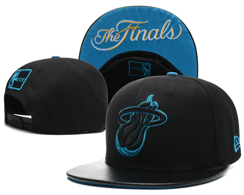 Miami Heat The Finals Black Snapback Hat SD 2 0617